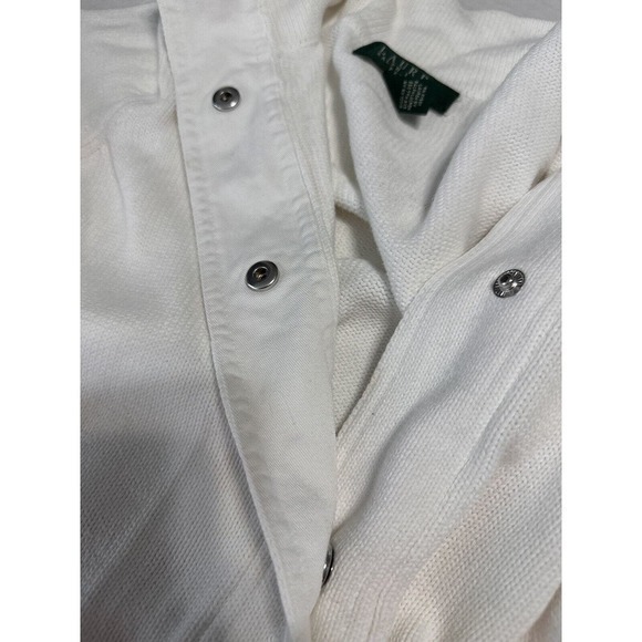 Lauren Ralph Lauren Petite Jacket Women's Size P/P White Button Down Zip Pocket - Picture 16 of 16